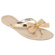 Jelly Flip Flops with Bow Detail $14
