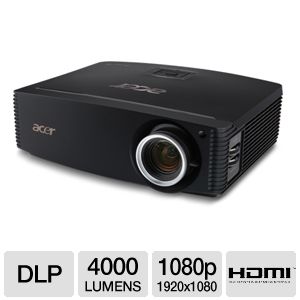 Acer P7500 1080p Home Theater DLP Projector   4000 ANSI Lumens, 1920 x 