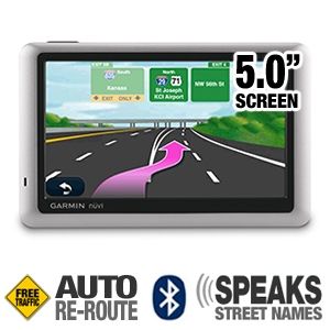 Garmin Nuvi 1450T LMU Auto GPS   5 Touch Screen Display, Text To 