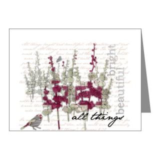 Bird Gifts  Bird Note Cards  All things bright and beautiful Note 