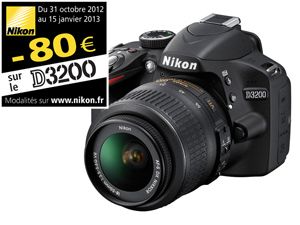 NIKON D3200+18 55VR NIKON NIKON D3200   Reflex Numérique + Objectif 