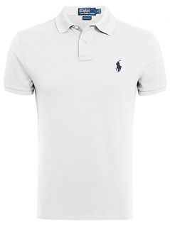 Buy Polo Ralph Lauren Slim Fit Polo Shirt, White online at JohnLewis 