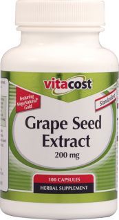 Vitacost Grape Seed Extract   Standardized    200 mg   100 Capsules 