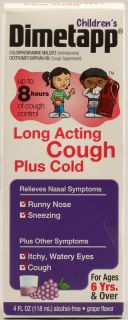 Dimetapp Childrens Long Acting Cough Plus Cold Grape    4 fl oz 