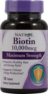 Natrol Biotin    10000 mcg   100 Tablets   Vitacost 