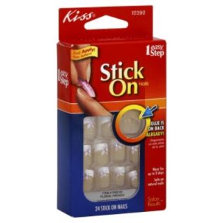 Kiss 1 Easy Step Nails Stick On Floral French 24 Nails from Kmart 