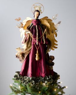 Bordeaux Angel Christmas Tree Topper   The Horchow Collection