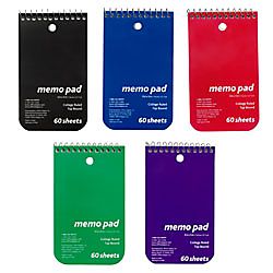 Office Depot® Brand Wirebound Top Opening Memo Books, 3 x 5, 1 Hole 