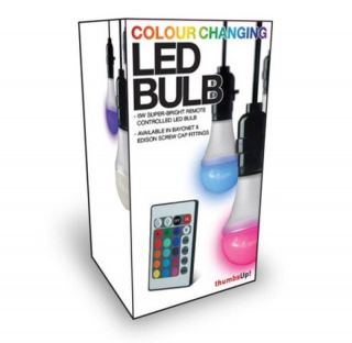 Colour Changing LED Bulb with Remote Control Screw  Ebuyer
