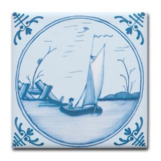 Art Gifts  Art Coasters  Sailboat Decorative Tile Coaster