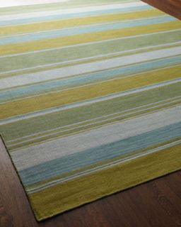 Lime Green Stripe Rug   The Horchow Collection