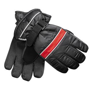 Jacob Ash Waterproof Ski Gloves   Insulated (For Youth) in Black/Red