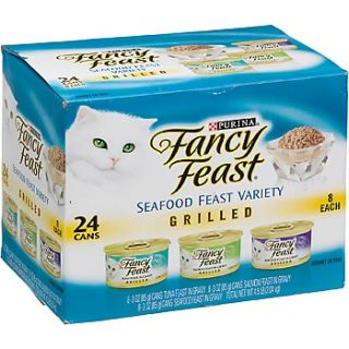 Fancy Feast Seafood Feast Grilled Variety Pack Adult Canned Cat Food 