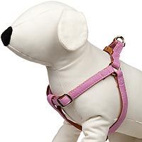    AKC Faux Leather Adjustable Dog Harness in Pink customer 