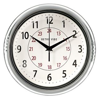 Buy John Lewis Chrome Wall Clock online at JohnLewis   John Lewis