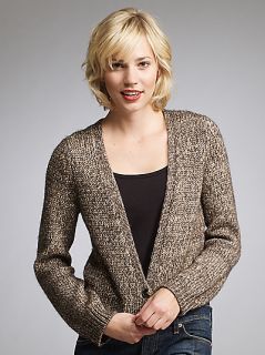 Buy Whistles Ida Chunky Crop Cardigan, Mink online at JohnLewis 