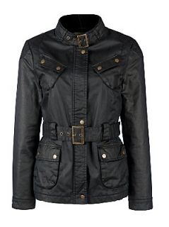 Buy Collection WEEKEND by John Lewis Waxed Belted Jacket, Black online 