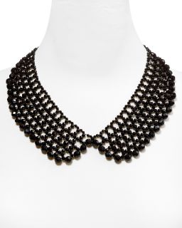 RJ Graziano Jet Glass Collar Necklace  