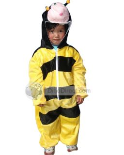 Wholesale Lint Cartoon Bee Kids Party Outfit Perfamance Costume 