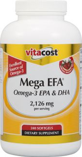 Vitacost Mega EFA® Omega 3 EPA & DHA Fish Oil    2,126 mg per serving 