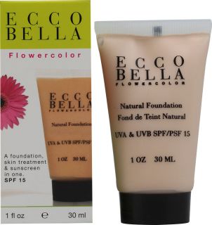 Ecco Bella FlowerColor Natural Foundation SPF 15 Bisque    1 fl oz 