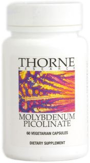 Thorne Research Molybdenum Picolinate    60 Vegetarian Capsules 