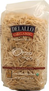 Delallo 100% Organic Orzo Pasta    16 oz   Vitacost 