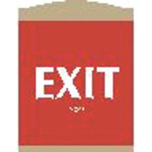 INTERSIGN CORPORATION Braille Exit Sign,9 1/8 x 7In,PLSTC,Exit   9K616 