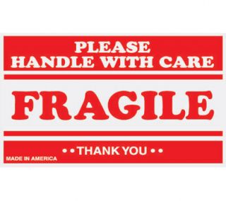 Please Handle With Care Fragile Shipping Label