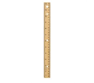 OfficeMax Wood Ruler with Metal Edge