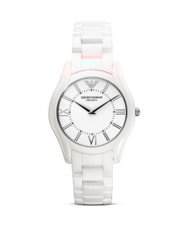 Emporio Armani Medium White Ceramic Bracelet Watch, 35 mm 