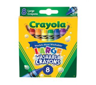 Crayola Washable Large Crayons, 8 count