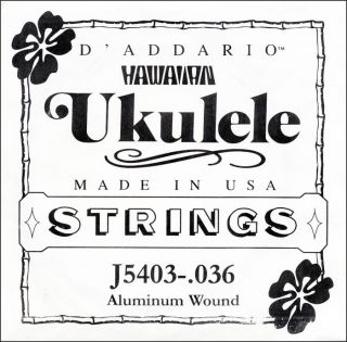 Addario J5403 Aluminum Wound Single Ukulele String (J5403)