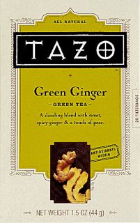 Tazo All Natural Green Tea Green Ginger    20 Tea Bags   Vitacost 
