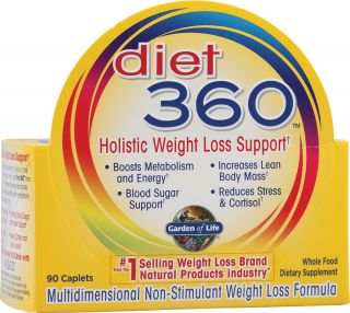 Garden of Life Diet 360® Holistic Weight Loss Support    90 Caplets 