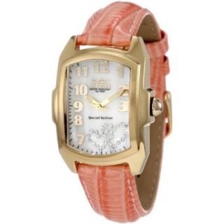Invicta Womens 0863 COR Lupah Mother Of Pearl Dial Coral Patent 