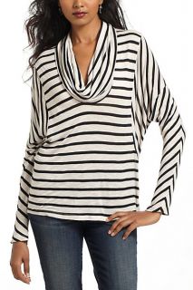 Striped Cowlneck Dolman   Anthropologie