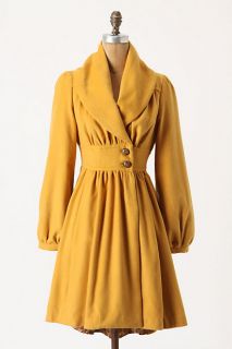 Ruched Marigold Coat   Anthropologie