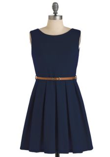 Tis a Shift to Be Simple Dress in Navy   Vintage Inspired, 50s, Blue 