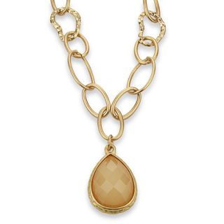 West Coast Jewelry ELYA Designs Large Link Sand Colored Pendant in 