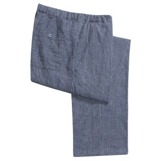 Toscano Linen Drawstring Pants (For Men) in Seascoast