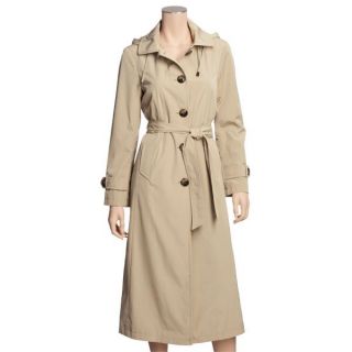 London Fog Long Raincoat   Faux Silk, Zip Out Liner (For Women)   Save 