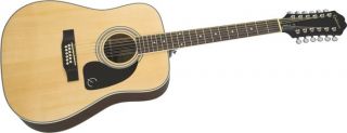 Epiphone DR 212 12 String Acoustic Guitar Natural Chrome Hardware