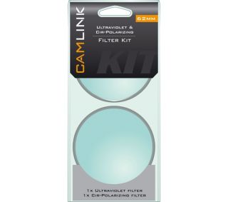 CAMLINK 62mm Ultra Violet and Circular Polariser Duo Filter Kit Deals 