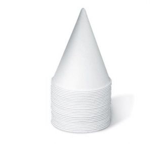Solo Cone Water Cups, Paper 4 oz, Rolled Rim, 5000 Cups per Case, Sold 