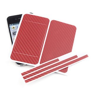 USD $ 1.79   DIY Protective Sticker For iPhone 4   Red,  
