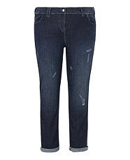 Blue (Blue) Inspire Blue Slim Ripped Jeans  265932940  New Look