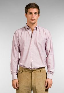OUR LEGACY Button Down Shirt in Pale Red Oxford  