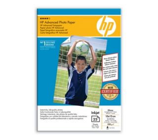 HP 6x4 Advanced Glossy Photo Paper   25 Sheets Deals  Pcworld