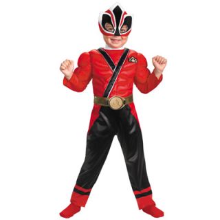 Power Rangers Red Samurai Ranger Muscle Chest Toddler Costume   2T and 